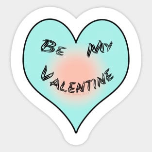 Be My Valentine Heart Sticker